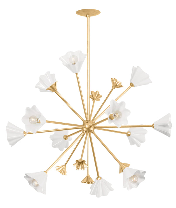 Lighting - Chandelier Julieta 12 Light Chandelier // Vintage Gold Leaf 