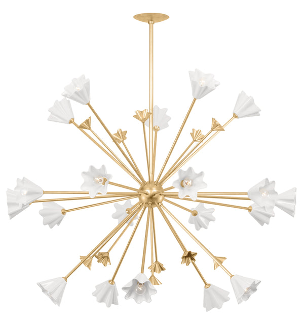 Lighting - Chandelier Julieta 20 Light Chandelier // Vintage Gold Leaf 