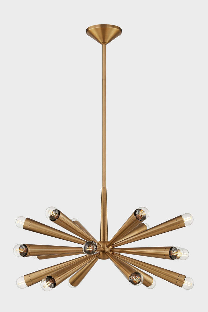 Lighting - Chandelier Keanu 18 Light Chandelier // Patina Brass 