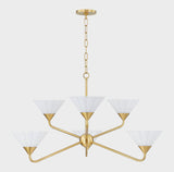 Lighting - Chandelier Kelsey 6 Light Chandelier // Aged Brass 