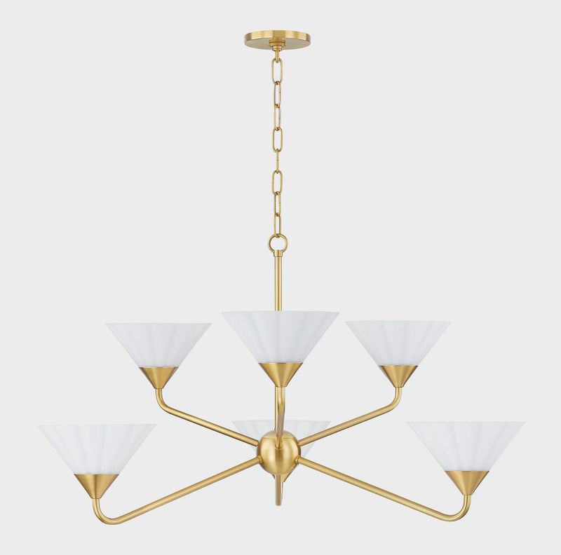 Lighting - Chandelier Kelsey 6 Light Chandelier // Aged Brass 