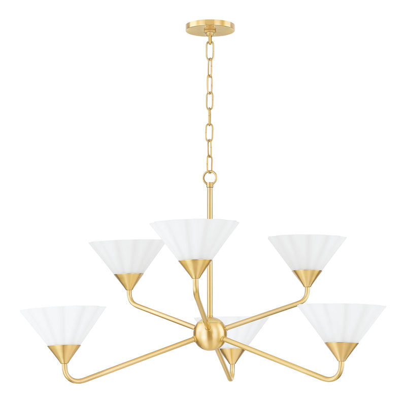 Lighting - Chandelier Kelsey 6 Light Chandelier // Aged Brass 