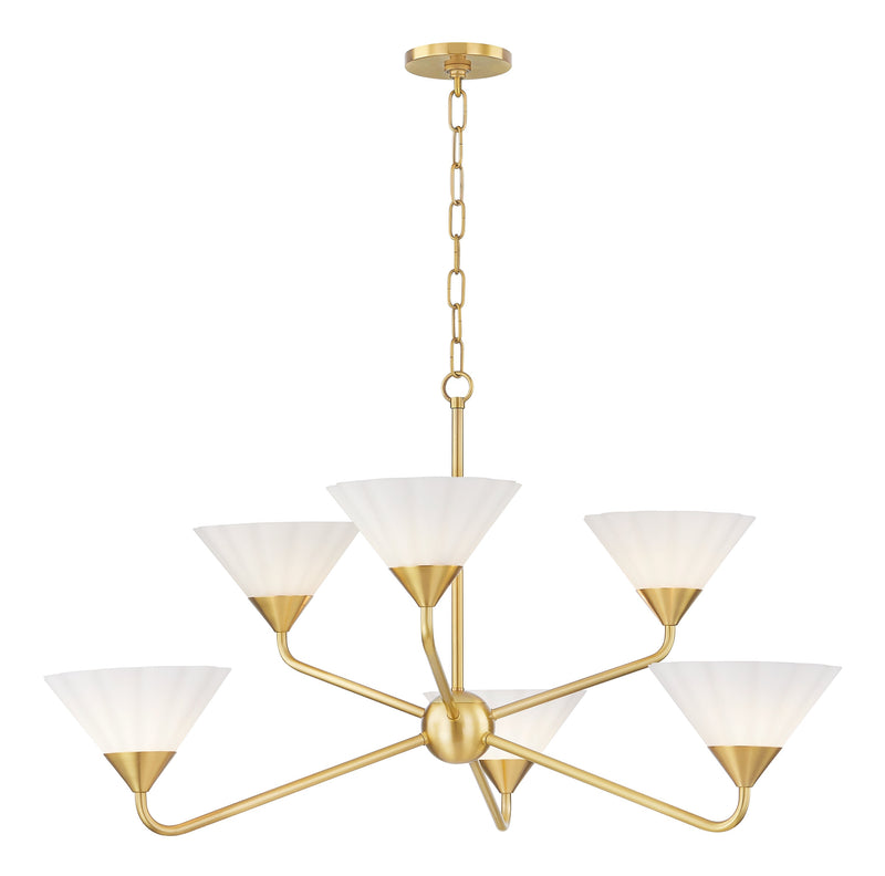 Lighting - Chandelier Kelsey 6 Light Chandelier // Aged Brass 