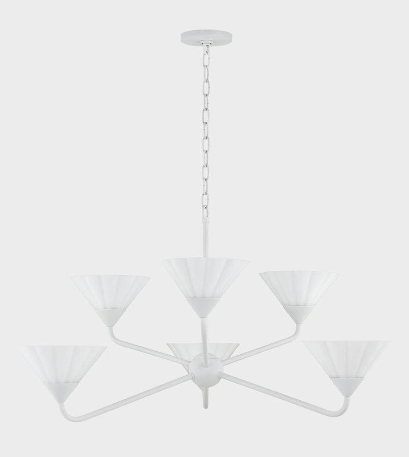 Lighting - Chandelier Kelsey 6 Light Chandelier // Textured White 