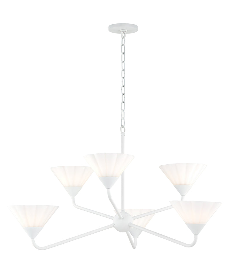 Lighting - Chandelier Kelsey 6 Light Chandelier // Textured White 