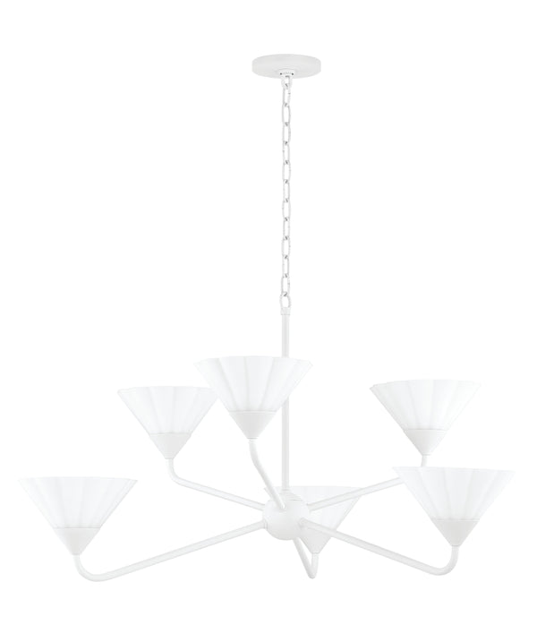 Lighting - Chandelier Kelsey 6 Light Chandelier // Textured White 