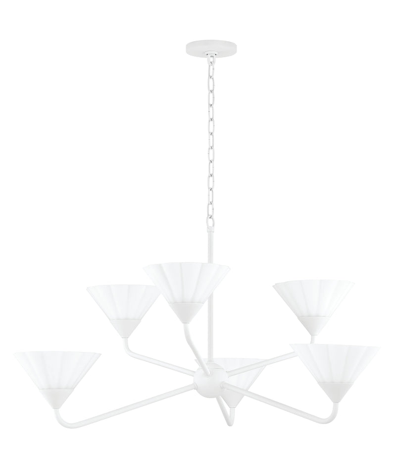 Lighting - Chandelier Kelsey 6 Light Chandelier // Textured White 