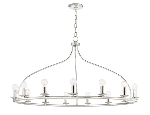 Lighting - Chandelier Kendra 15 Light Chandelier // Polished Nickel 