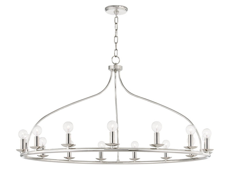 Lighting - Chandelier Kendra 15 Light Chandelier // Polished Nickel 