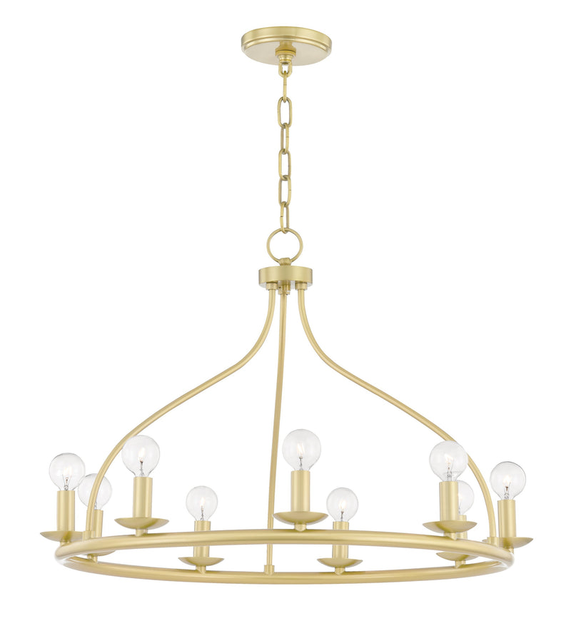 Lighting - Chandelier Kendra 9 Light Chandelier // Aged Brass 