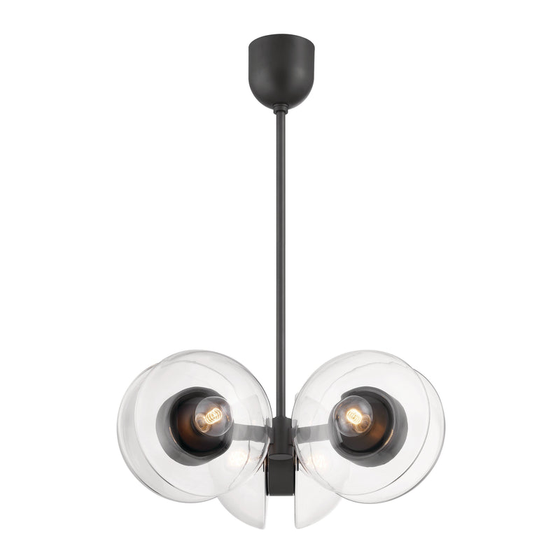 Lighting - Chandelier Kert 6 Light Chandelier // Black Brass // Small 