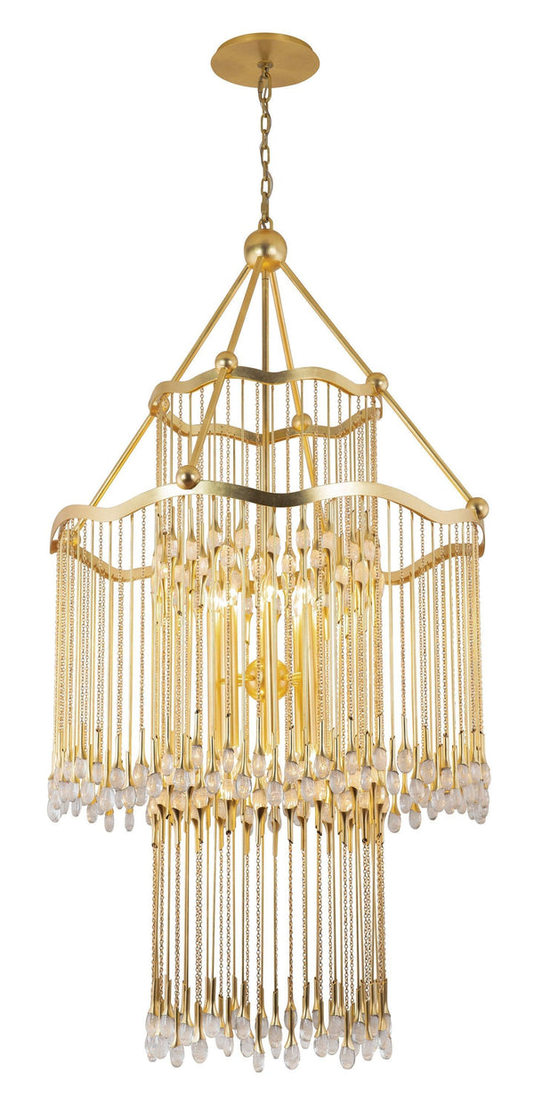 Lighting - Chandelier Kiara 16 Light Chandelier // Gold Leaf 