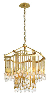 Lighting - Chandelier Kiara 6 Light Chandelier // Gold Leaf 