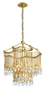 Lighting - Chandelier Kiara 6 Light Chandelier // Gold Leaf 