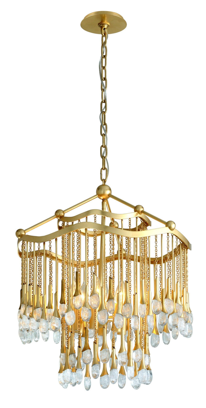 Lighting - Chandelier Kiara 6 Light Chandelier // Gold Leaf 