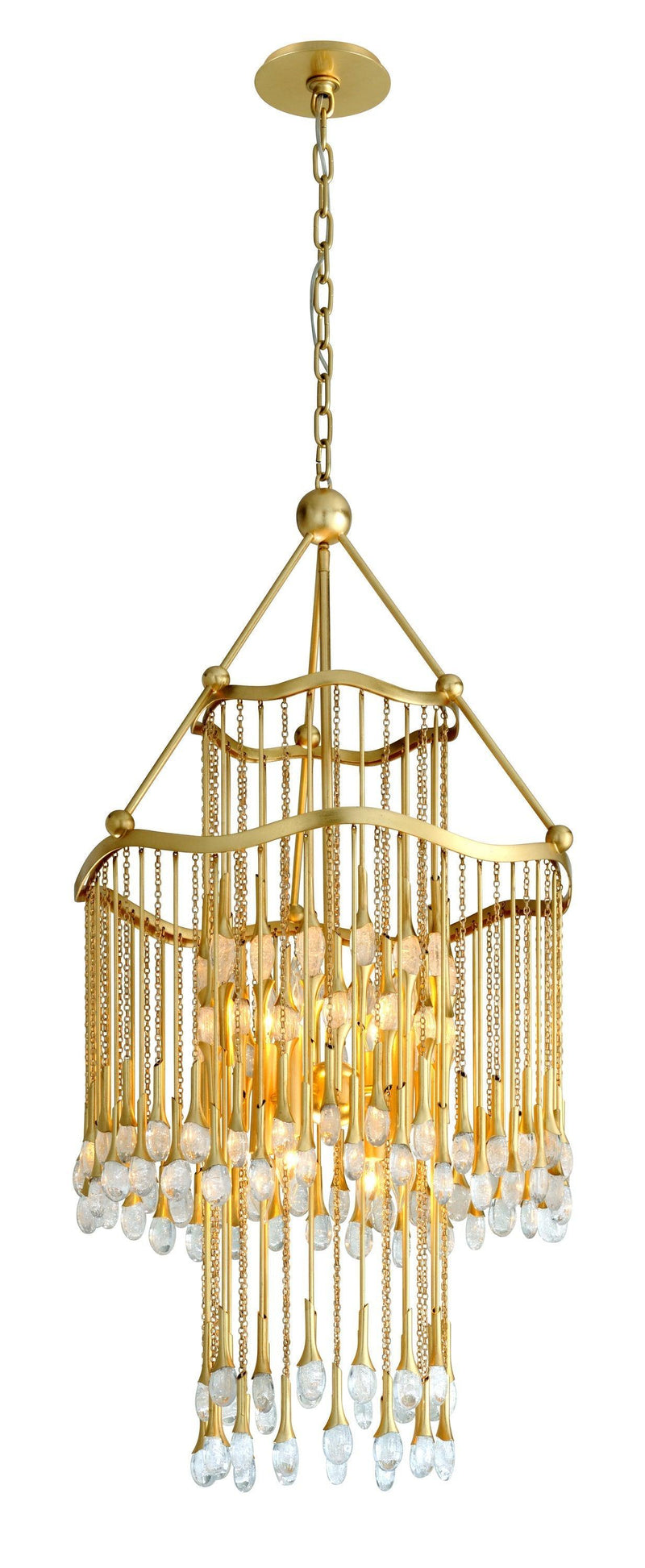 Lighting - Chandelier Kiara 8 Light Chandelier // Gold Leaf 