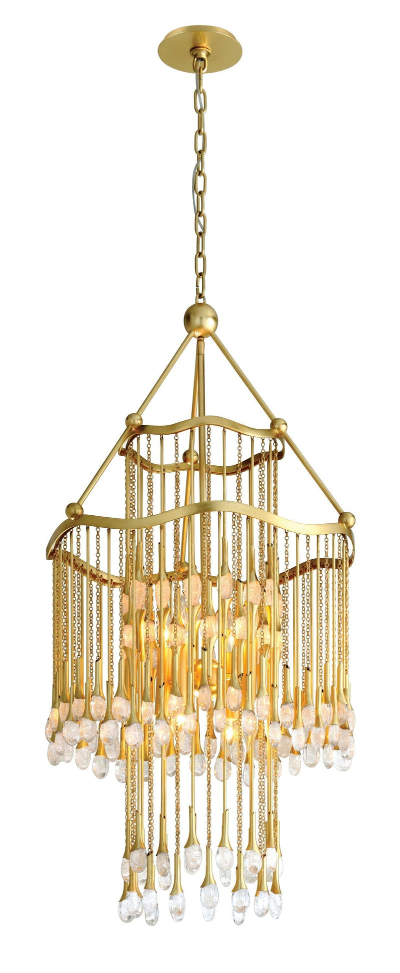 Lighting - Chandelier Kiara 8 Light Chandelier // Gold Leaf 