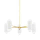 Lighting - Chandelier Kira 10 Light Chandelier // Aged Brass & Soft White Combo 