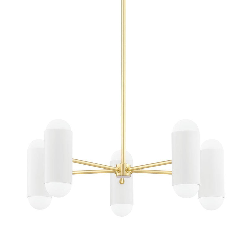 Lighting - Chandelier Kira 10 Light Chandelier // Aged Brass & Soft White Combo 