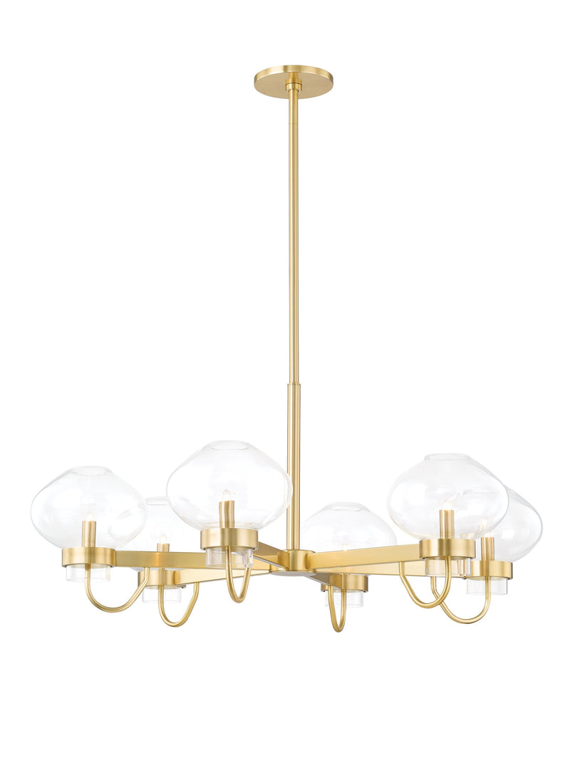 Lighting - Chandelier Korey 6 Light Chandelier // Aged Brass 