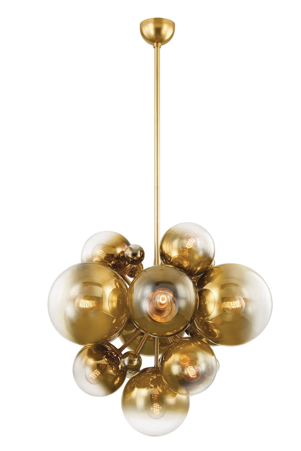 Lighting - Chandelier Kyoto 13 Light Chandelier // Vintage Polished Brass 