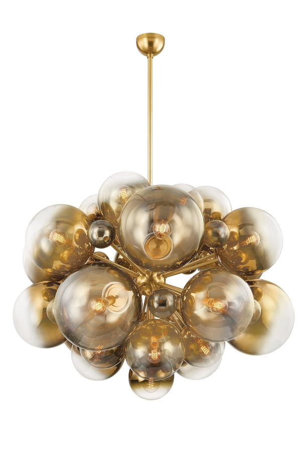 Lighting - Chandelier Kyoto 25 Light Chandelier // Vintage Polished Brass 