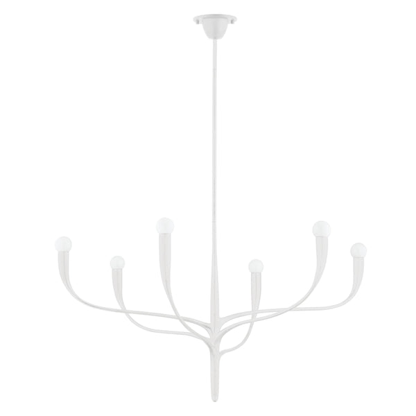 Lighting - Chandelier Labra 6 Light Chandelier // White Plaster 