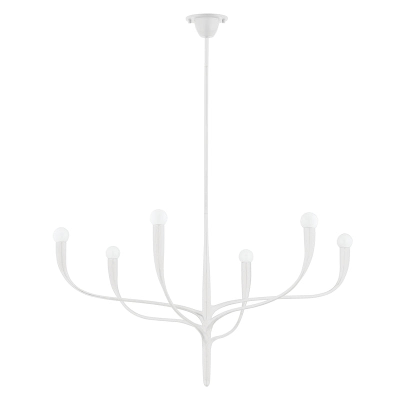 Lighting - Chandelier Labra 6 Light Chandelier // White Plaster 