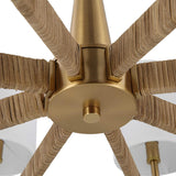  Lautoka Coastal 8 Light Chandelier // Warm Brass 