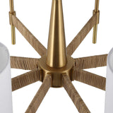  Lautoka Coastal 8 Light Chandelier // Warm Brass 