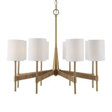  Lautoka Coastal 8 Light Chandelier // Warm Brass 