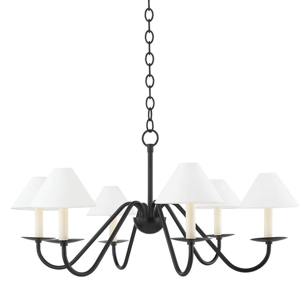 Lighting - Chandelier Lenore 6 Light Chandelier // Soft Black 