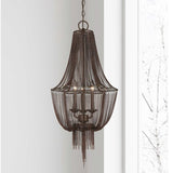  Lezzeno Chain Mail 3 Light Pendant Chandelier // Oil Rubbed Bronze 