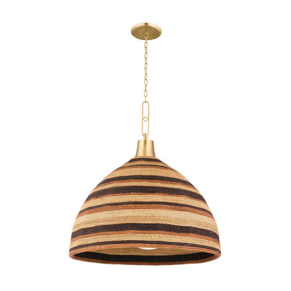 Lighting - Chandelier Lido Beach 1 Light Pendant // Aged Brass // Medium 