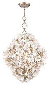 Lighting - Chandelier Lily 8 Light Pendant // Enchanted Silver Leaf 