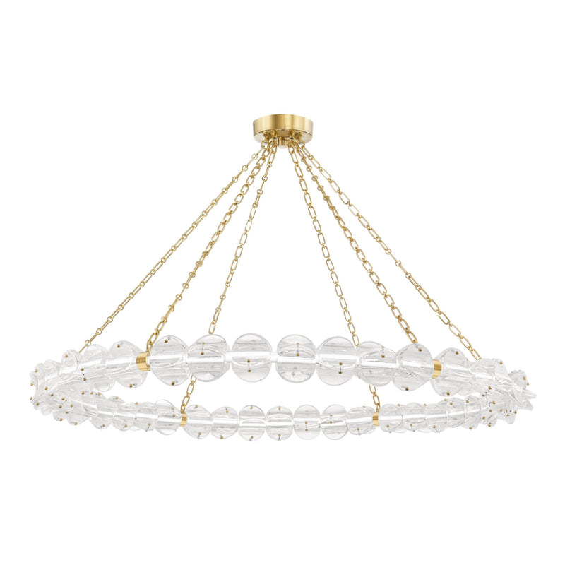 Lighting - Chandelier Lindley Large Led Chandelier // Aged Brass 