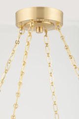 Lighting - Chandelier Lindley Small Led Chandelier // Aged Brass 