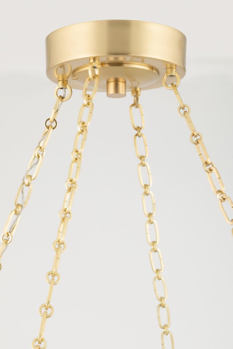 Lighting - Chandelier Lindley Small Led Chandelier // Aged Brass 