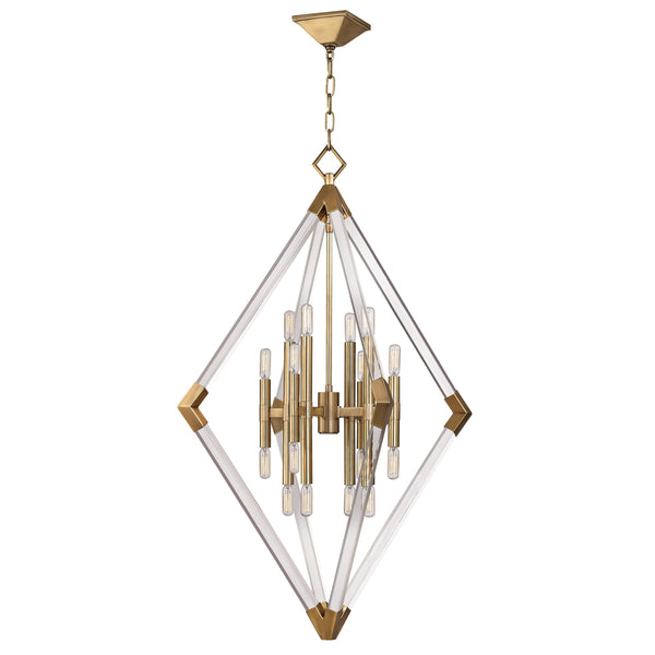 Lighting - Chandelier Lyons 16 Light Pendant // Aged Brass 