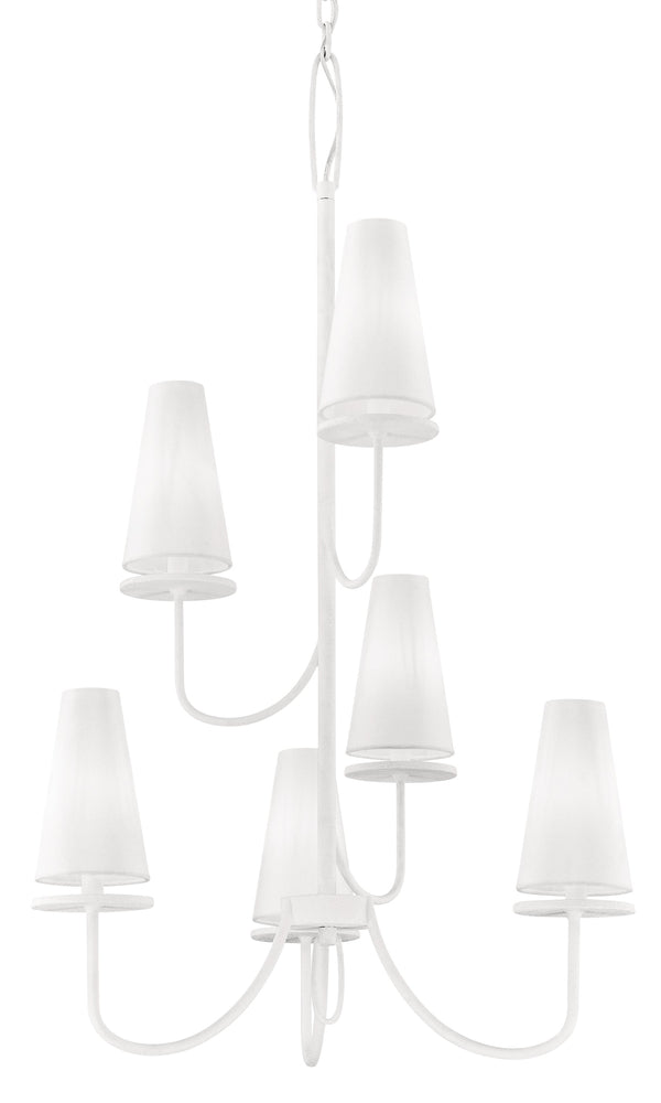 Lighting - Chandelier Marcel 6 Light Chandelier // Gesso White 