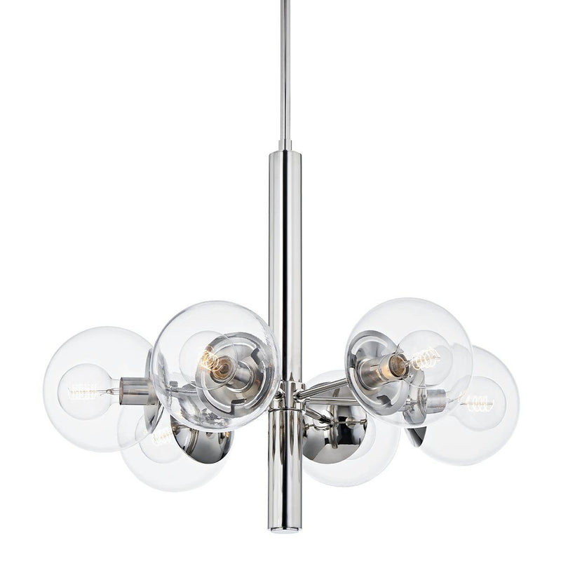 Lighting - Chandelier Meadow 6 Light Chandelier // Polished Nickel 