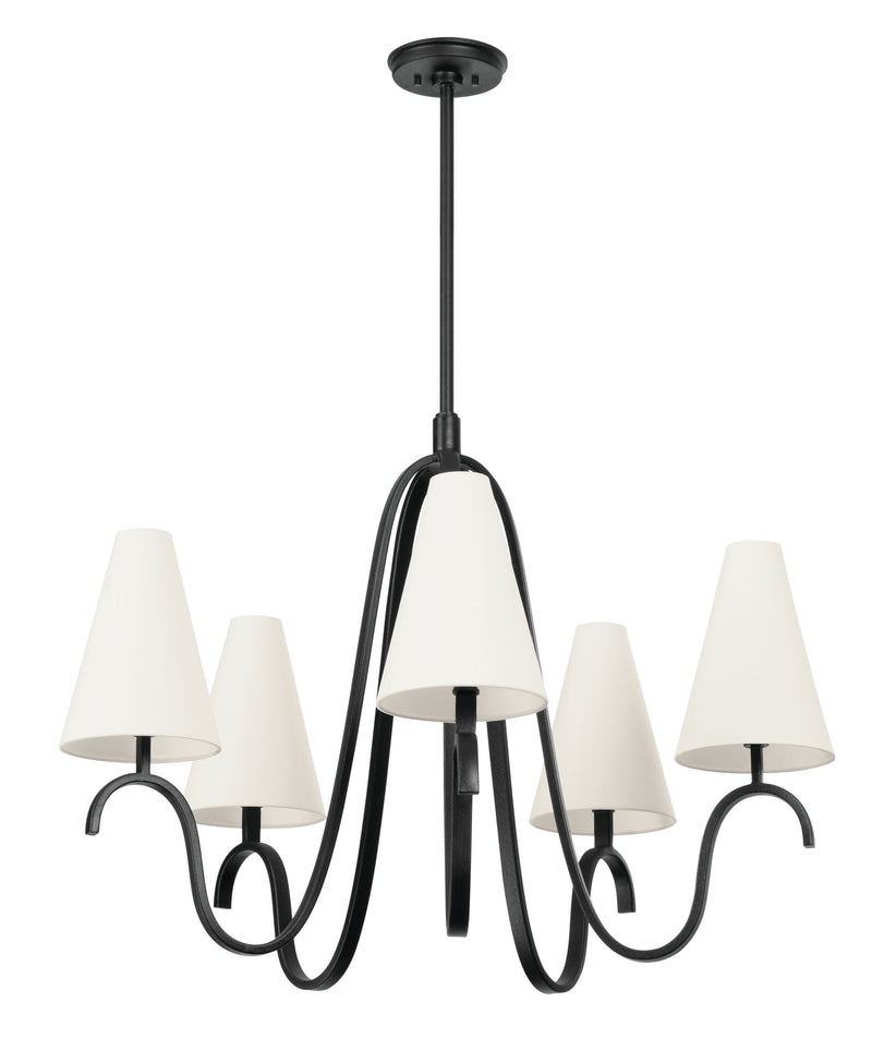 Lighting - Chandelier Melor 5 Light Chandelier // Forged Iron 