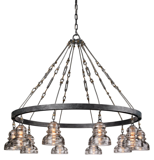 Lighting - Chandelier Menlo Park 10 Light Chandelier Large // Old Silver 