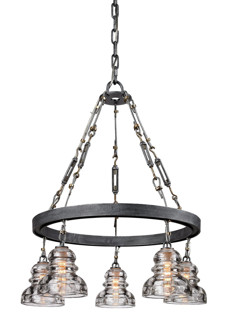 Lighting - Chandelier Menlo Park 5 Light Chandelier Small // Old Silver 