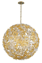 Lighting - Chandelier Milan 12 Light Pendant // Gold Leaf 