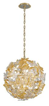 Lighting - Chandelier Milan 6 Light Pendant // Gold Leaf 