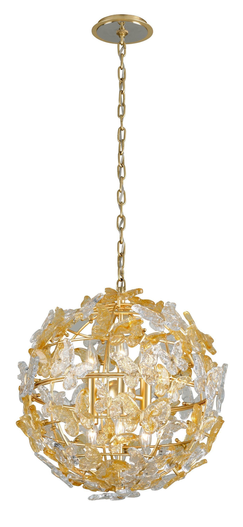 Lighting - Chandelier Milan 6 Light Pendant // Gold Leaf 