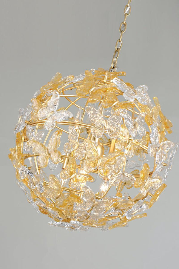 Lighting - Chandelier Milan 8 Light Pendant // Gold Leaf 