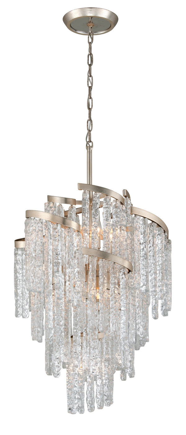 Lighting - Chandelier Mont Blanc 9 Light Chandelier // Modern Silver Leaf 