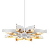 Lighting - Chandelier Nala 8 Light Chandelier // Soft White & Gold Leaf 